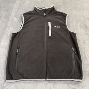 Drake Vest Mens Medium Black Magnattach Fleece Full Zip Hunting Outdoor Workwear
